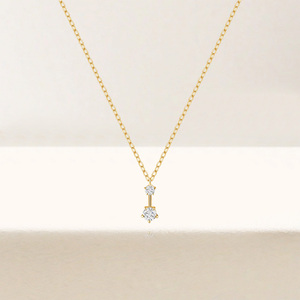 Collar de Plata de Ley 925 con Diseño Simple de Estrella, Luna y Agua para Mujer - Product Image 2