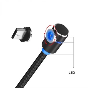 Câble tressé en nylon à angle de 90 degrés 3 en 1 pour câble d'alimentation de données de téléphone Accessoires électriques - Product Image 3