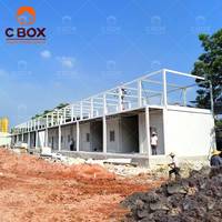 Cbox Vente en gros de bâtiments modulaires préfabriqués démontables à 3 étages, panneaux sandwich, bureaux, hôtels, écoles, résidences, maisons conteneurs mobiles