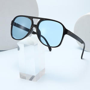 Lunettes <span class=keywords><strong>de</strong></span> Soleil 2024 Nouveauté Vintage Aviateur Pilote pour Femmes Hommes Marque <span class=keywords><strong>de</strong></span> Luxe Designer Teintées Années 70 Orange Jaune - Product Image 2