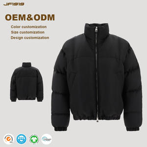 <strong>Men's</strong> Casual Winter Puffer Jacket Canvas Varsity JACKET Stand Collar Zipper <strong>Trapstars</strong> Logo Decoration XL Size for Outdoor Use - Product Image 1