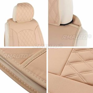 1PC Funda Universal para Asiento Delantero de Coche con Patrón de Rejilla 5D, Alfombrilla Protectora Transpirable de PU para Asiento de Vehículo, Apta para Todas las Estaciones - Product Image 5