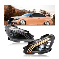 Phares avant LED de remplacement pour Mercedes Classe C W204 2007-2014 avec feux de jour et clignotants intégrés – Amélioration de l'ensemble