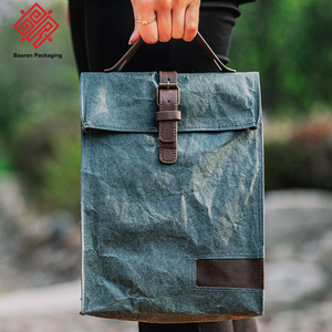 Bolsa Térmica para Almuerzo Baoren, Ecológica, Resistente al Agua, con Forro de Poliéster, Cierre de Rollo de Papel Kraft Lavado, para Té y Comida - Product Image 6