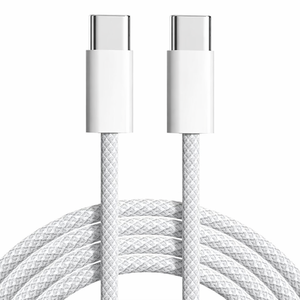 Cavo Dati Intrecciato Colore Macaron PD 60W da USB <span class=keywords><strong>C</strong></span> a TYPE <span class=keywords><strong>C</strong></span> a Ricarica Rapida per Iphone 15 Type-<span class=keywords><strong>C</strong></span> da 1 M 2 M - Product Image 1