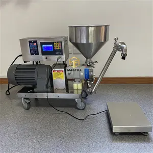 Pesaje automático Control digital Bomba de rotor multifuncional Carne Suffing Pasta granular Hummus Mayonesa Máquinas de llenado