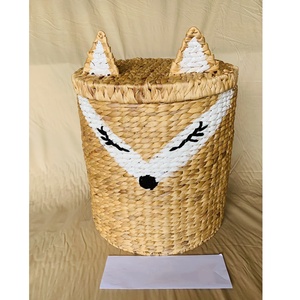 Best Selling High Quality Hyacinth Water Hyacinth <b>Animal</b> Shape Storage <b>Baskets</b> for Dirty <b>Laundry</b> Storage - Product Image 1