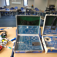 Estación de Práctica de Controlador Lógico Programable (PLC) de Metal, Nueva, con Simulación en Tiempo Real para Entrenamiento de PLC