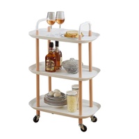 Table Basse Amovible Salon Canapé Table d'Appoint Bois Chambre Mini Table Avec Roues
