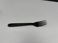 Ensembles d'ustensiles jetables en plastique noir emballés individuellement pour fêtes / Packs de couverts robustes PP5G