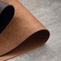 Set de table en cuir PU de style européen, résistant à l'huile et isolant thermique, pour restaurant, hôtel, table à manger, tapis