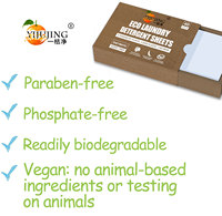 Prix d'usine, vente en gros de bandes de lessive biodégradables, feuilles de lessive