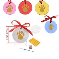 Kit Útil para Hacer Huellas de Patas de Mascotas, Juguete de Arcilla para Impresiones de Patas de Perro y Gato, Recuerdo Conmemorativo