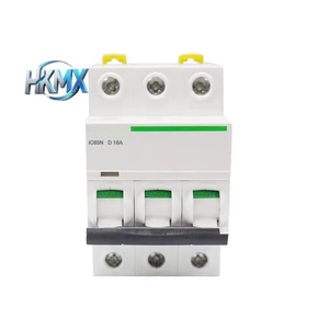 Interruptor de Aire de Tres Polos con Curva D IC65N D16A, 50/60Hz, Protección de Circuito de Bajo Voltaje para Sistemas de Control de Motores Industriales - Product Image 1