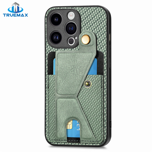 Vendita calda accessorio per cellulare per iPhone 15 Pro PC TPU Leather K-word custodia Multi-angolo con porta carte per iPhone15 Pro - Product Image 6