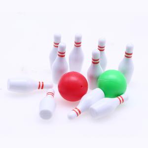 <span class=keywords><strong>Miniature</strong></span> de boule de <span class=keywords><strong>bowling</strong></span> réaliste en plastique solide pour maison de poupée, accessoire de scène sportive extérieure - Product Image 1