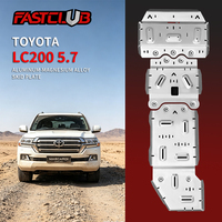 Plaque de protection de carter moteur en alliage d'aluminium FASTCLUB-LC200 8mm/5mm pour Toyota Land Cruiser, protection de réservoir de carburant en aluminium naturel