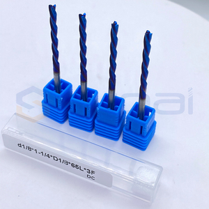 Supal OEM ba sáo thiếc tráng Carbide End Mill Máy cắt <span class=keywords><strong>CNC</strong></span> Router & khắc công cụ <span class=keywords><strong>bits</strong></span> cho MDF/Gỗ/PVC 3.175 mét - Product Image 2