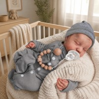 18 Zoll Lebensechte Reborn-Babypuppe aus Weichem Vinyl Realistische Neugeborenen-Puppe Spielzeug für Kinder Geschenk Großhandel Individuell Anpassbar