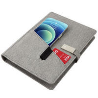 Journal intime écologique à feuilles mobiles personnalisé OEM Pages imprimées planificateur de journal intelligent chargeur sans fil cadeau