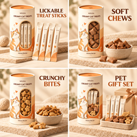 Boîte à friandises pour chat en tube rigide avec fenêtre transparente, emballage alimentaire pour bâtonnets de friandises pour animaux de compagnie, fourni par l'usine