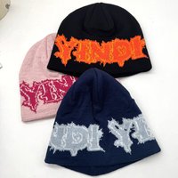 Bonnet réversible en acrylique jacquard Y2K personnalisé pour homme et femme, motif graphique streetwear, style bonnet court ou casquette de plage