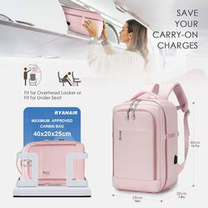 <span class=keywords><strong>Mochila</strong></span> de <span class=keywords><strong>Viaje</strong></span> Carry On, <span class=keywords><strong>Mochila</strong></span> de <span class=keywords><strong>Viaje</strong></span> Ryanair para Portátil de 15.6 Pulgadas, Equipaje de Cabina <span class=keywords><strong>40x20x25</strong></span> - Product Image 4