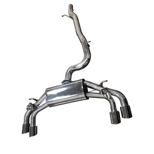 Auto Performance Upgrade Silenciador de bajada del sistema de escape trasero Cat para el motor AUDI S3 - Product Image 1