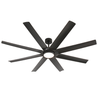 Ventilateur de plafond LED 72 pouces pour salon et chambre, 8 pales ABS, réversible BLDC, 6 vitesses, 3 CCT, télécommande sans fil, intensité variable