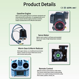 Débroussailleuse à chenilles télécommandée VTLM800 Vigorun pour pentes de 60 degrés, coupe de 800 mm, certifiée CE - Product Image 5