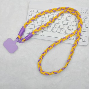 Yellow Purple <b>Braided</b> Lanyard Phone Strap Thick Durable Anti Loss Crossbody Mobile <b>Accessory</b> - Product Image 1