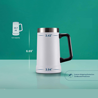 Bouteille isotherme de voyage en acier inoxydable à double paroi de haute qualité avec logo personnalisé, anti-fuite, avec poignée