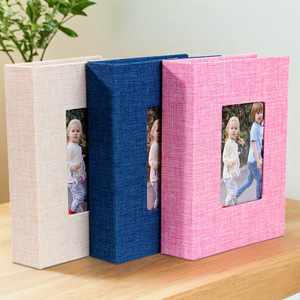<span class=keywords><strong>Album</strong></span> photo familial personnalisé en tissu lin, couverture rigide, auto-adhésif, <span class=keywords><strong>album</strong></span> <span class=keywords><strong>de</strong></span> tampons fait main DIY en stock pour <span class=keywords><strong>mariage</strong></span> - Product Image 4