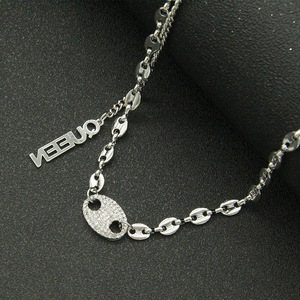 Literary Pig Nose Buckle Collarbone Necklace, Cute Pendant Trendy Women's Fashion Accessories Tanjing - Product Image 3