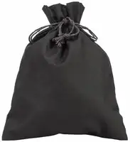 प्रचार पुन: प्रयोज्य पारिस्थितिक थोक छोटे काले उपहार बैग कॉर्ड के साथ लोगो प्रिंट