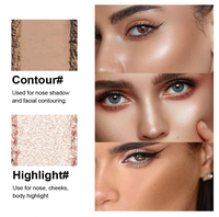 Marque privée Palette de poudre pour le visage mat végétalien pressé 12 couleurs Contour et caractéristiques hydratantes pour les peaux foncées