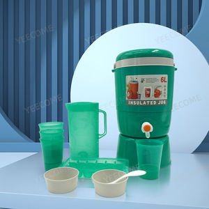 YJM1648-7 Capacité 6L Usine En Gros Glacière 7 Pièces Ensemble 1 Seaux À Glace 1Jug 1Bac À Glace 4 Tasses En Plastique PP Glacière - Product Image 3