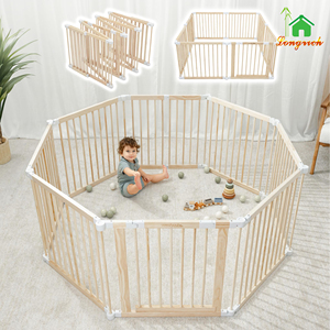 Moderno Montessori Playard sicuro pieghevole portatile legno e plastica box per il bambino <span class=keywords><strong>del</strong></span> bambino per <span class=keywords><strong>la</strong></span> camera da letto soggiorno certificato CPC - Product Image 2