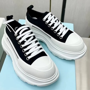 Chaussures à plateforme pour femme, personnalisées, en toile, à lacets, à bout fermé, avec amorti, grande taille, décontractées, tendance, rehaussantes - Product Image 5