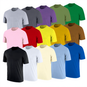 T-shirt de sport pour homme, coupe ajustée, tricoté, compression, logo personnalisé, uni, teint, spandex, polyester, 180 grammes - Product Image 1