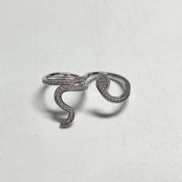 Bague Serpent Torsadée Ajustable en Laiton Scintillant avec Zircons Pavés, Style Tendance, Bijou Bling pour Femme – Meilleure Vente
