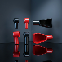 Manchons isolants pour bornes de batterie L10x20x47mm Rouge Noir en PVC souple résistant à l'huile, aux UV et au feu Yueting YD pour fils de 0,5-300mm