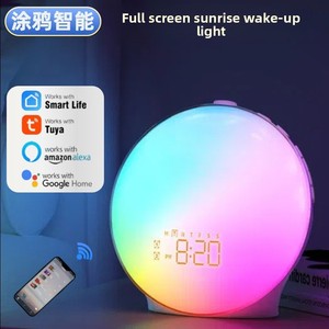 Luz Despertador Inteligente TUYA con Simulación de <span class=keywords><strong>Amanecer</strong></span>/Atardecer, Pantalla Completa, LED RGB, Ruido Blanco, Luz Nocturna de Cabecera, Radio FM, Control por Aplicación - Product Image 4