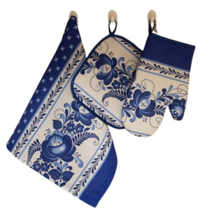 Manoplas de horno y agarraderas de algodón de primera calidad 100%-Juego extra grueso resistente al calor con diseño de bolsillo para seguridad en la cocina - Product Image 6