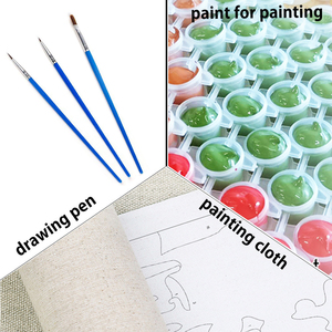 Kit <span class=keywords><strong>de</strong></span> Pintura por Números <span class=keywords><strong>de</strong></span> Caballo Negro, Cuadro Pintado a Mano sobre Lienzo, Arte Mural <span class=keywords><strong>de</strong></span> Estilo Moderno para Decoración del Hogar - Product Image 4