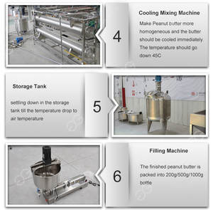 Machine à beurre de cacahuètes de 100 kg par 500 kg/heure, ligne de production complète, grande ligne de transformation de beurre de cacahuètes miniature complète - Product Image 4