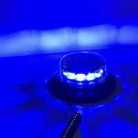 Neue Vierfarbige Amber-Rot-Blau-Weiße LED-Warnleuchte Notfall-Fahrzeug-Beacon-Lichter mit Warnlampen-Zubehör für Autos