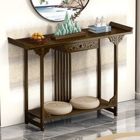 Mesa de Consola Ultrafina de Madera para Pasillo Estrecho con Cajón de Almacenamiento para Vestíbulo