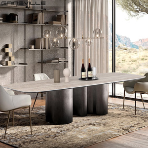 Juego de Mesa de Comedor Rectangular Moderno de Lujo para <span class=keywords><strong>8</strong></span> a 10 Personas, Muebles de Comedor de Foshan - Product Image 3