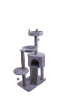 Vente en gros de tour d'arbre de cadre d'escalade de chat pour le condo à plusieurs niveaux de chat de peluche d'intérieur avec des griffoirs perchoirs de grotte de hamac revente